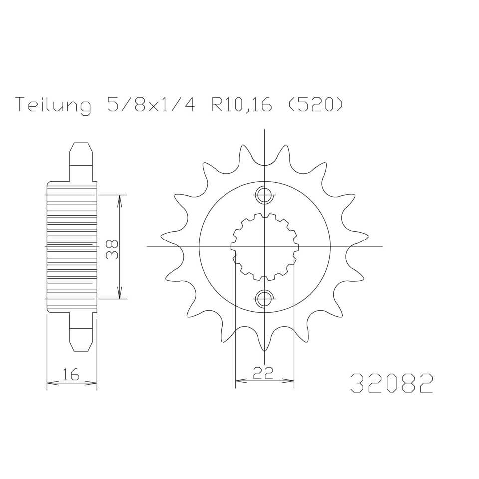 ESJOT Chain pinion, 15 teeth