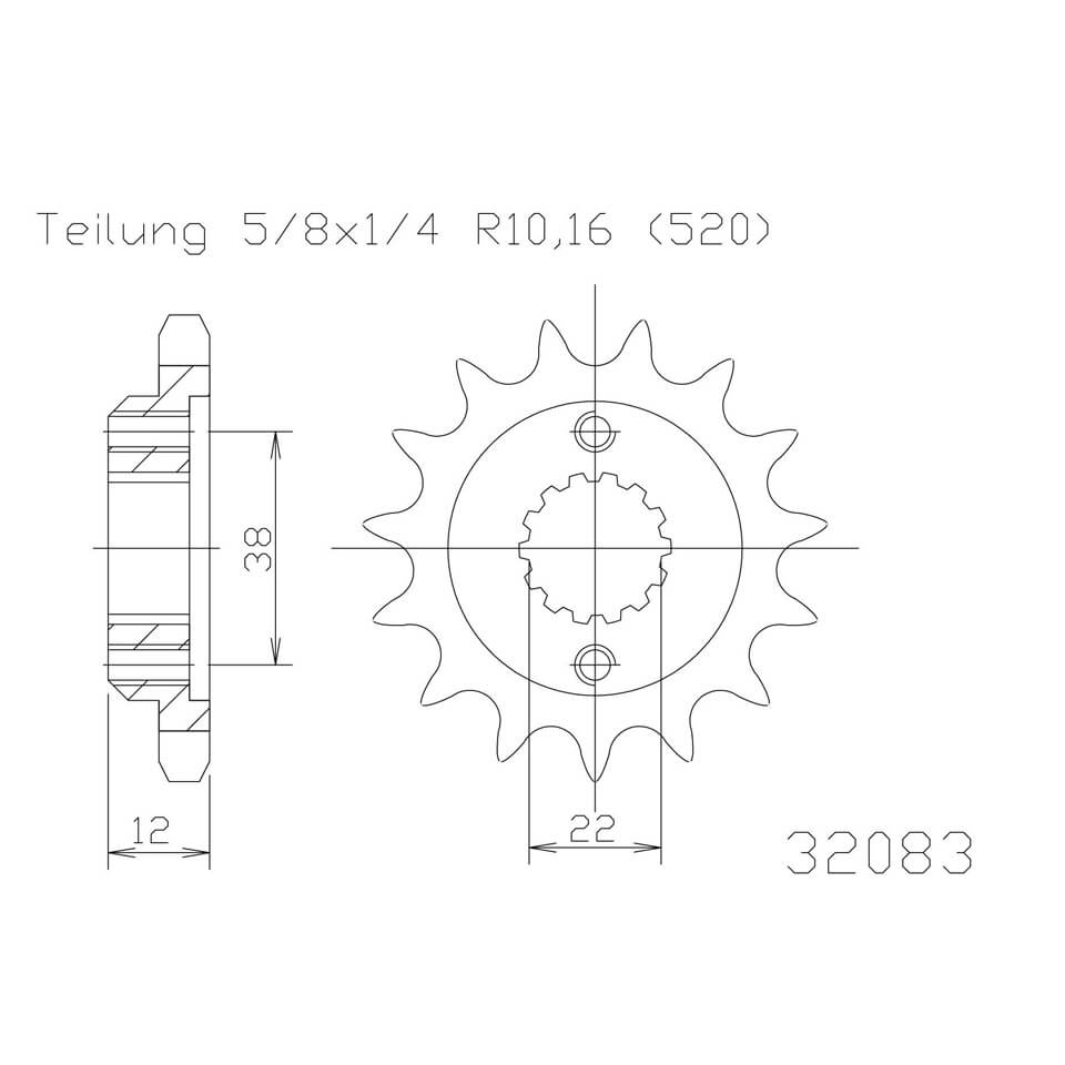 ESJOT Chain pinion, 15 teeth