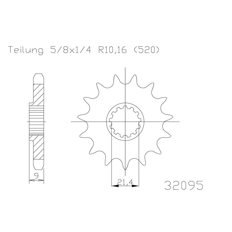 ESJOT Chain pinion, 12 teeth