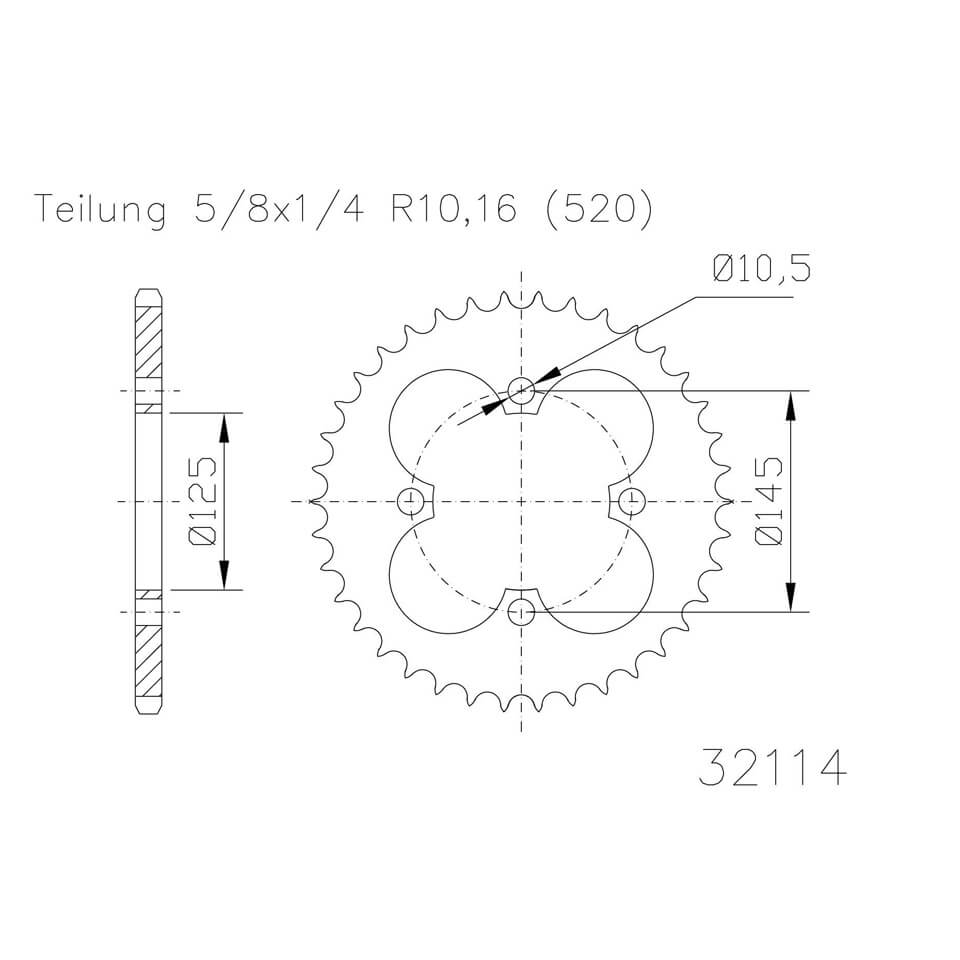 ESJOT Chain wheel, 38 teeth