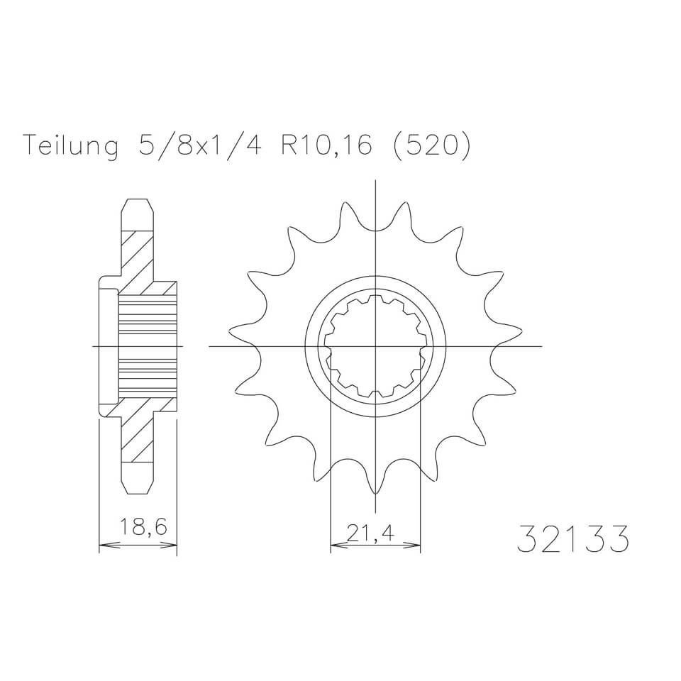 ESJOT Chain pinion, 15 teeth