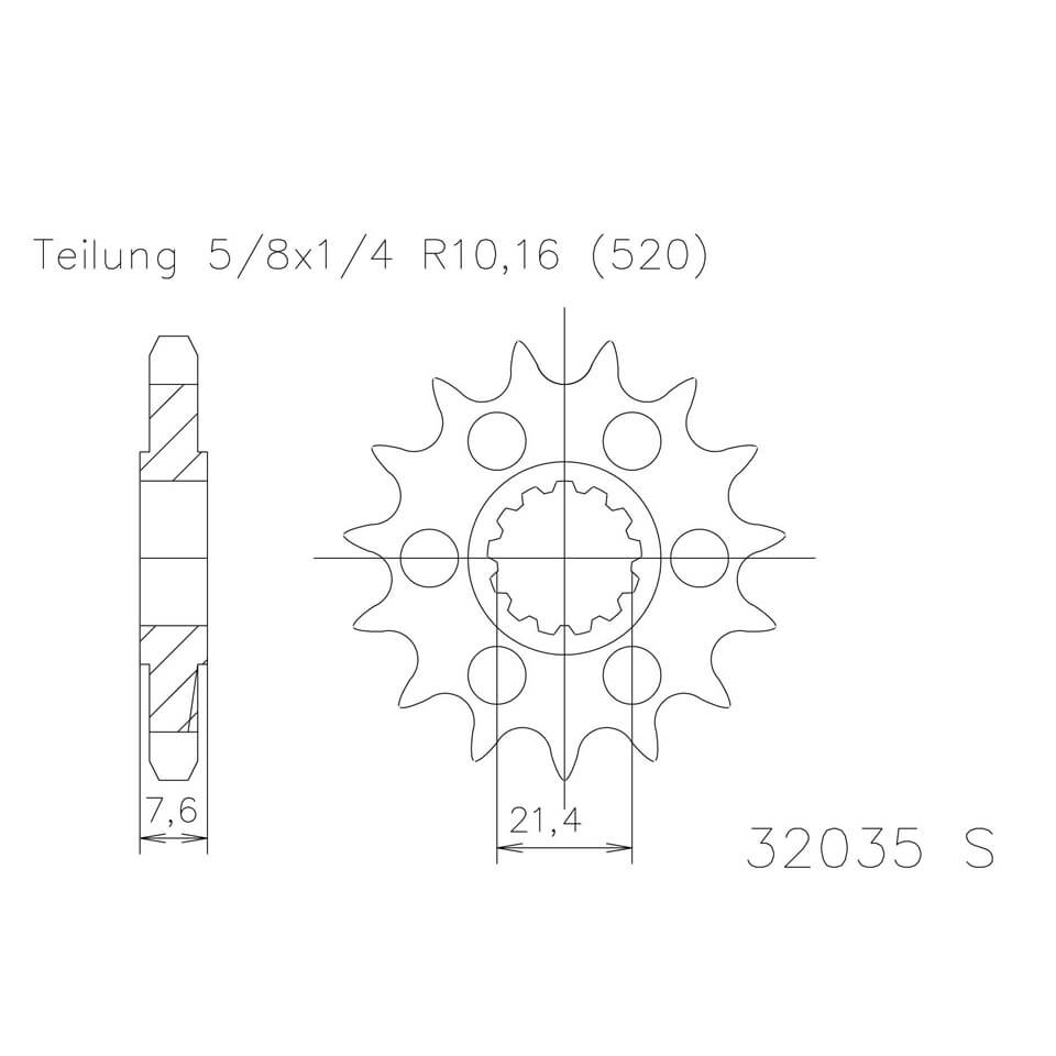 ESJOT Chain pinion, 14 teeth