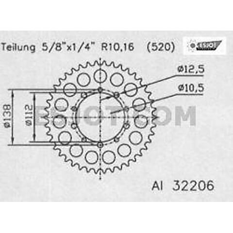 ESJOT Chain wheel, 43 teeth