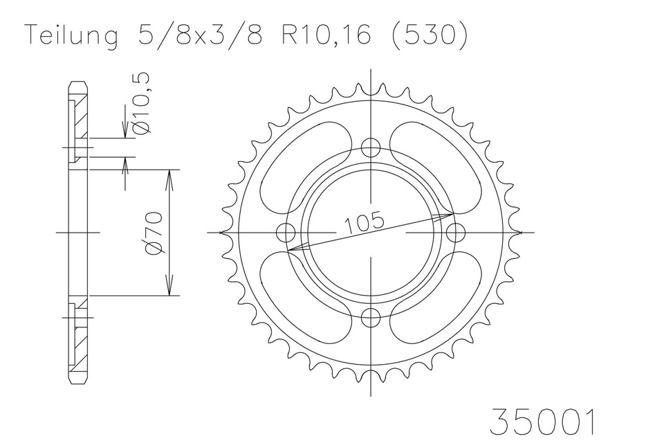 ESJOT Chain wheel, 33 teeth