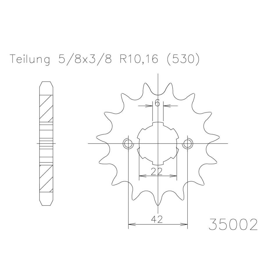 ESJOT Chain pinion, 17 teeth
