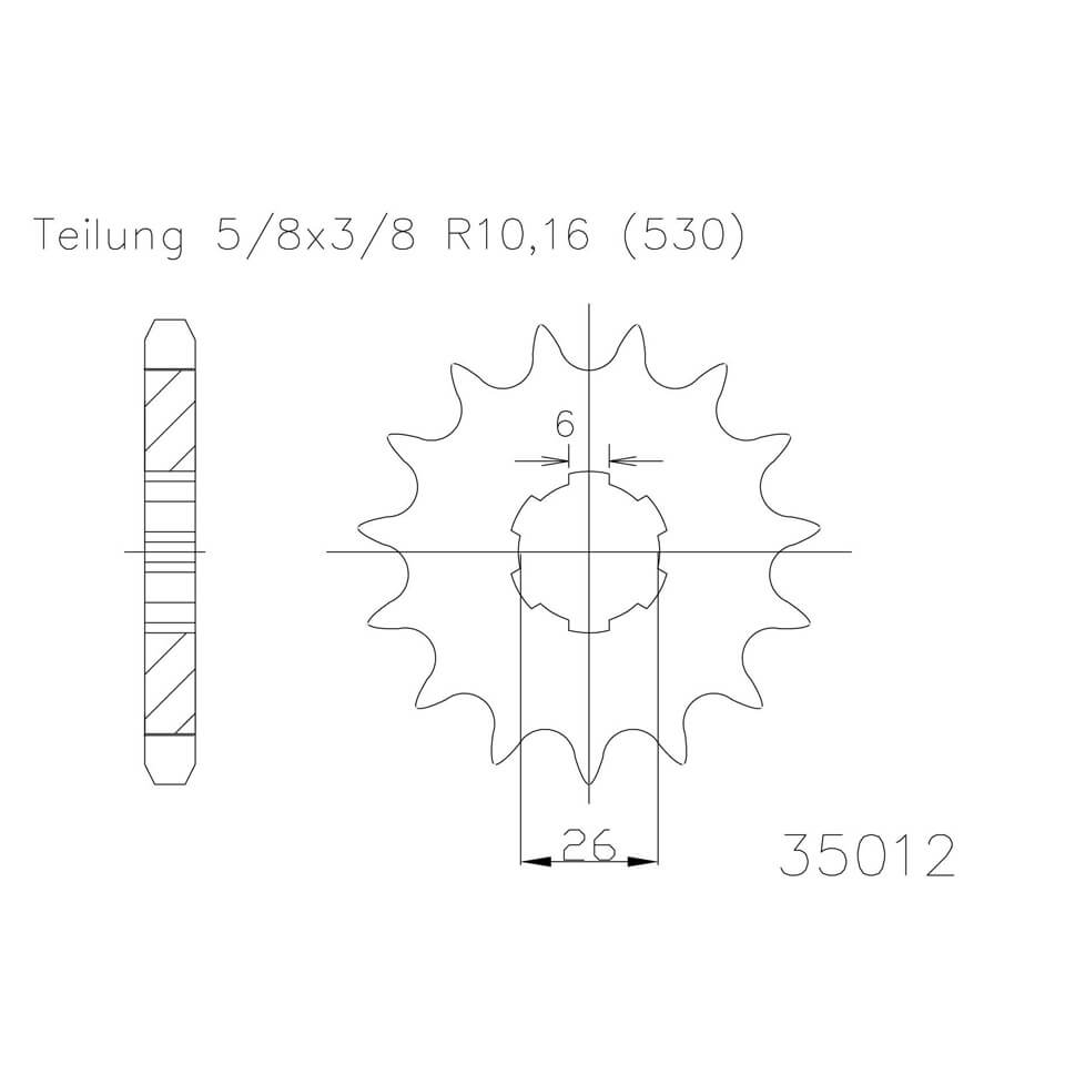 ESJOT Chain pinion, 17 teeth