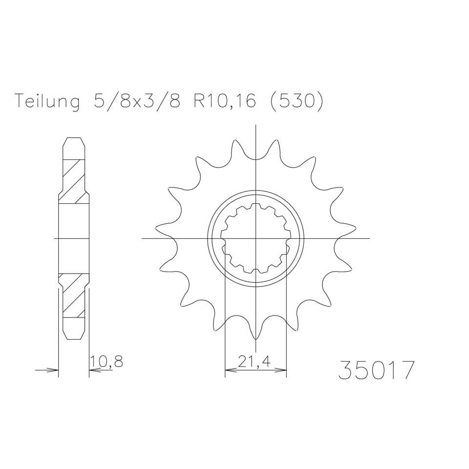 ESJOT Chain pinion, 15 teeth