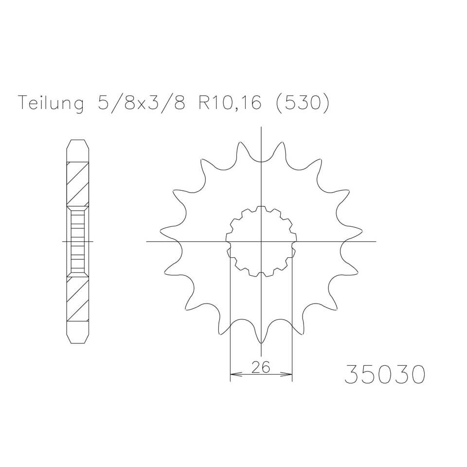 ESJOT Chain pinion, 19 teeth