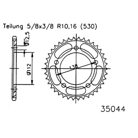 ESJOT Chain wheel, 43 teeth