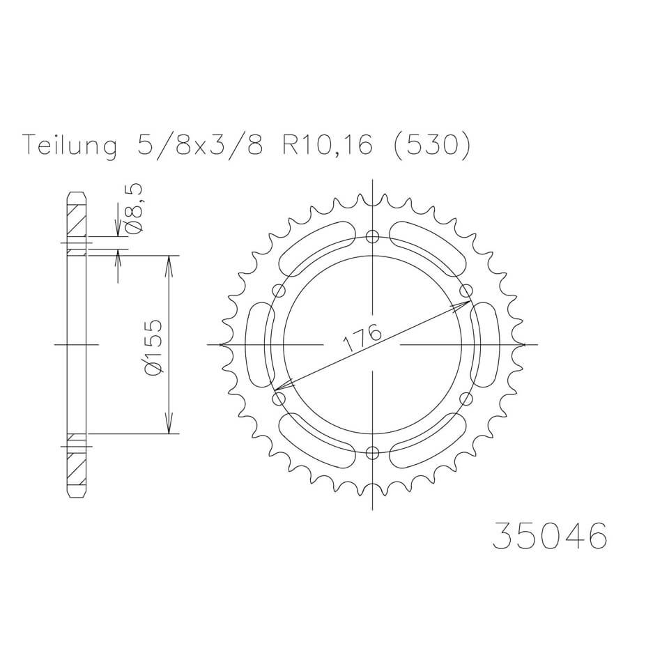 ESJOT Sprocket, 44 teeth