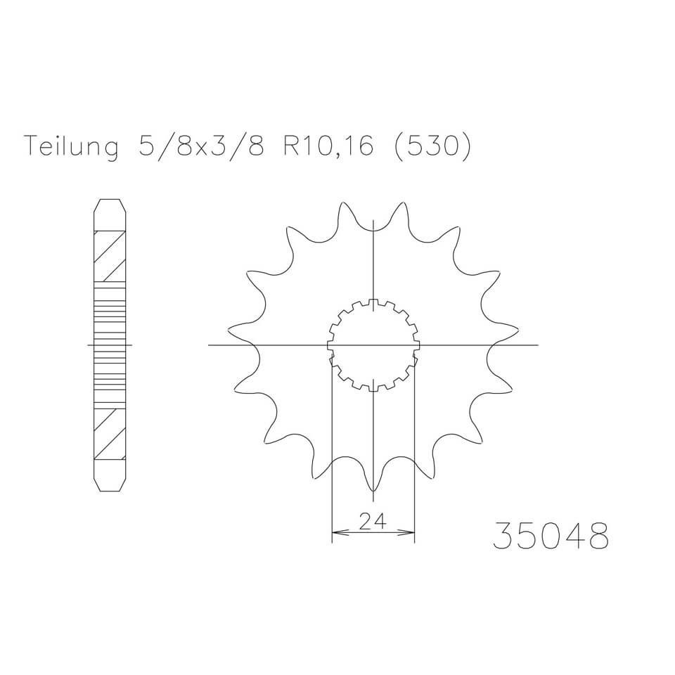 ESJOT Chain pinion, 17 teeth