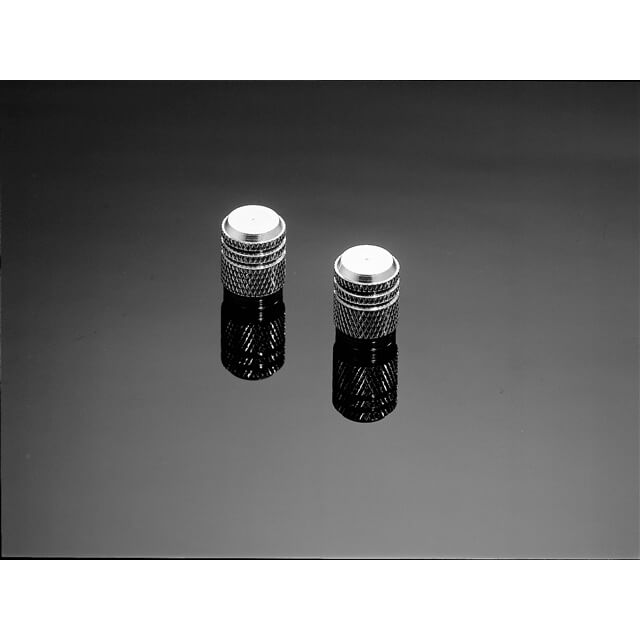HIGHWAY HAWK Valve cap set, panhead, chrome, silver, silver