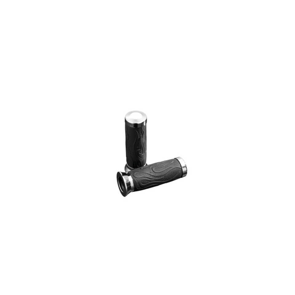 HIGHWAY HAWK Handlebar saisit le motif Flame 1 pouce, noir