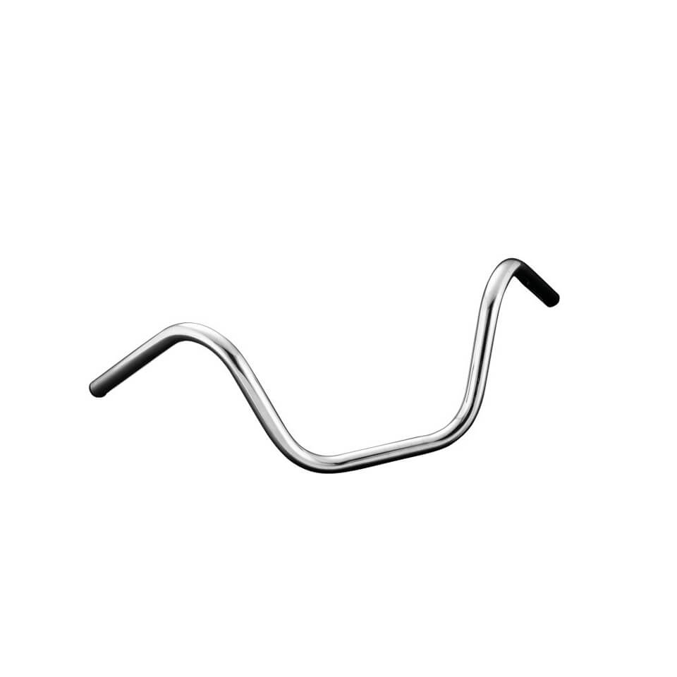 HIGHWAY HAWK Handlebar 1 inch FXWG STYLE, silver, silver