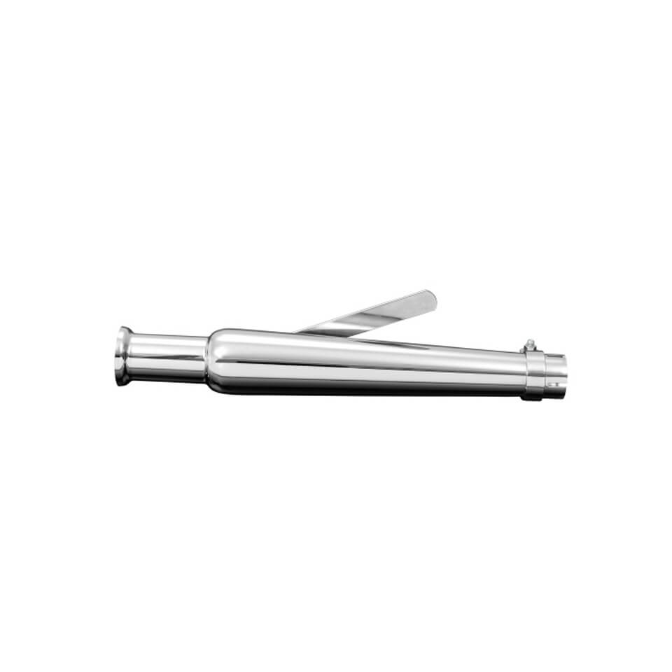 HIGHWAY HAWK Rear silencer TRUMPET- None ABE!, silver, silver