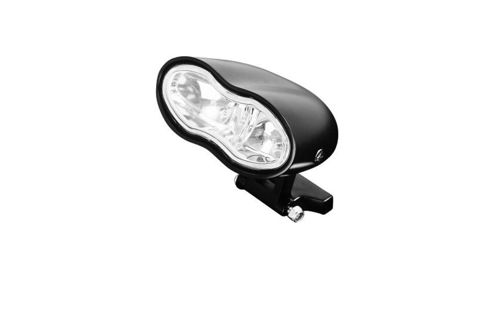 HIGHWAY HAWK Doppel-Scheinwerfer oval (klar), matt schwarz