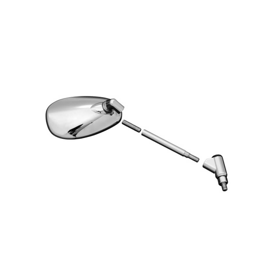 HIGHWAY HAWK mirror extension, 10 cm, 2 pieces, silver, silver