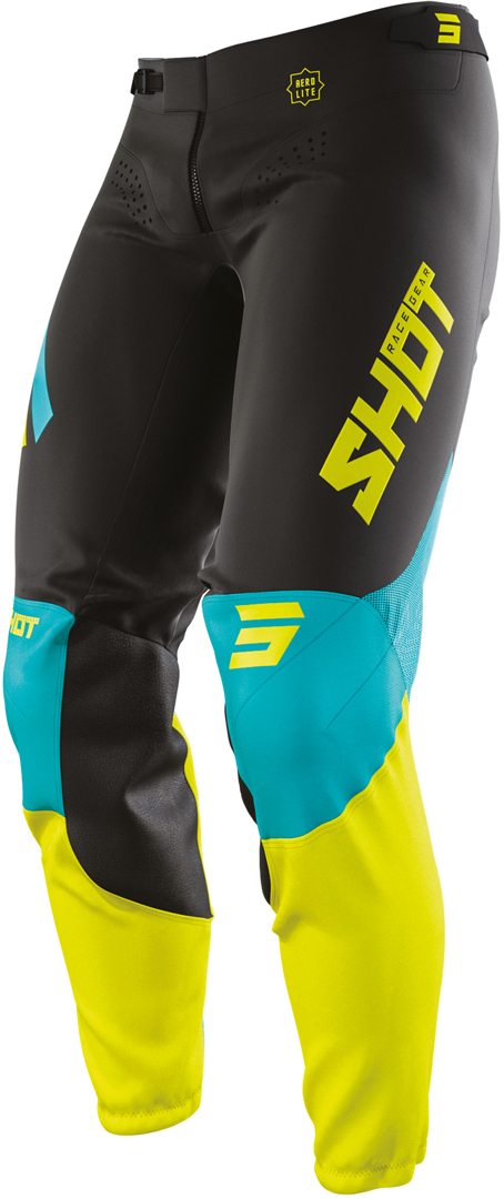 Shot Aerolite Airflow Motocross Pants, black-turquoise, Size 28, black-turquoise, Size 28