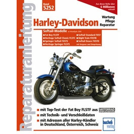 Motorbuch Vol. 5252 Reparation manual HARLEY DAVIDSON Softail modeller med karburator og E