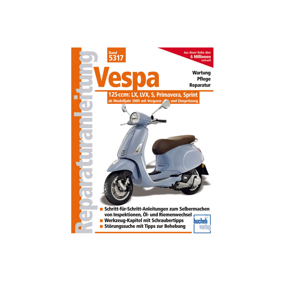 Motorbuch Repair manual Vespa 125ccm, LX, LVX,S, Primavera, Sprint models 2005-