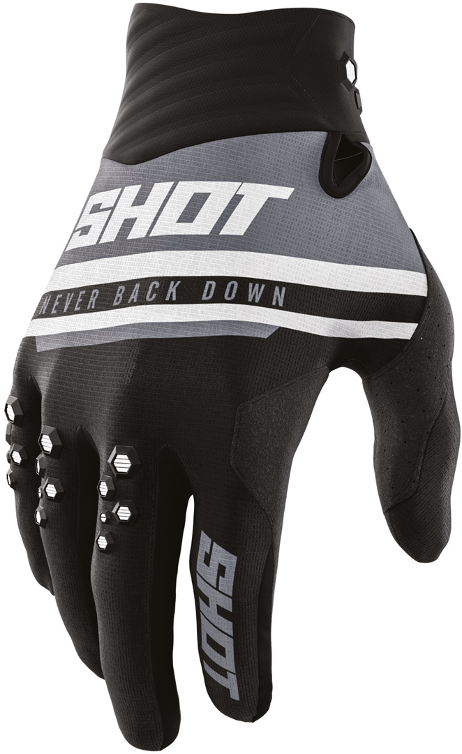 Shot Contact Shining Motocross Gloves, black, Size M L, black, Size M L