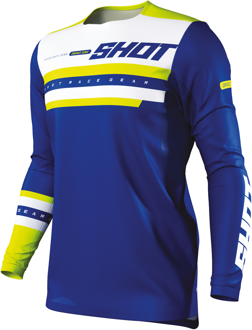 Shot Contact Shining Motocross Jersey, blue, Size 2XL, blue, Size 2XL