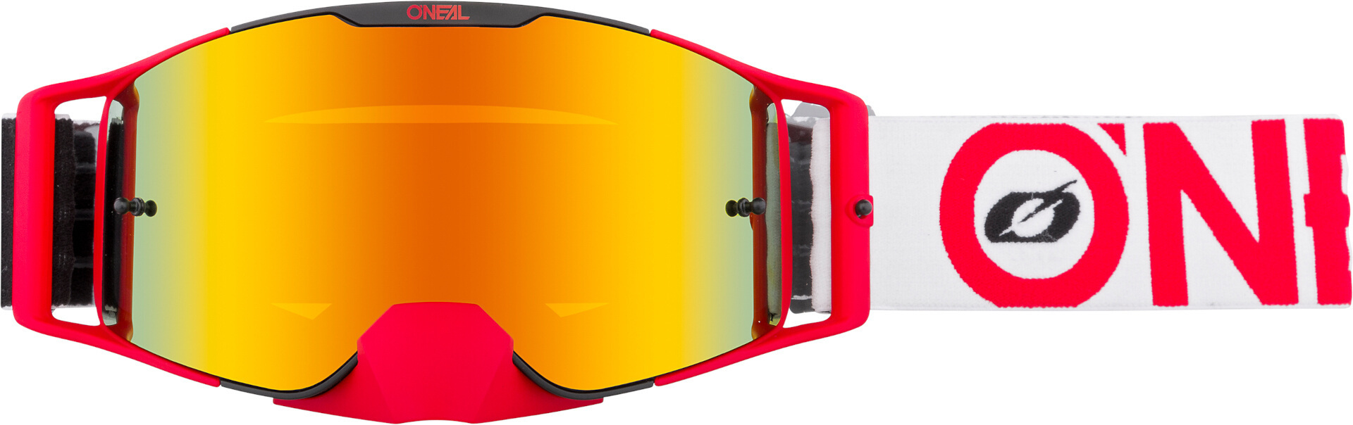 Oneal B-30 Bold Motocross Goggles, black-red, black-red, Size One Size