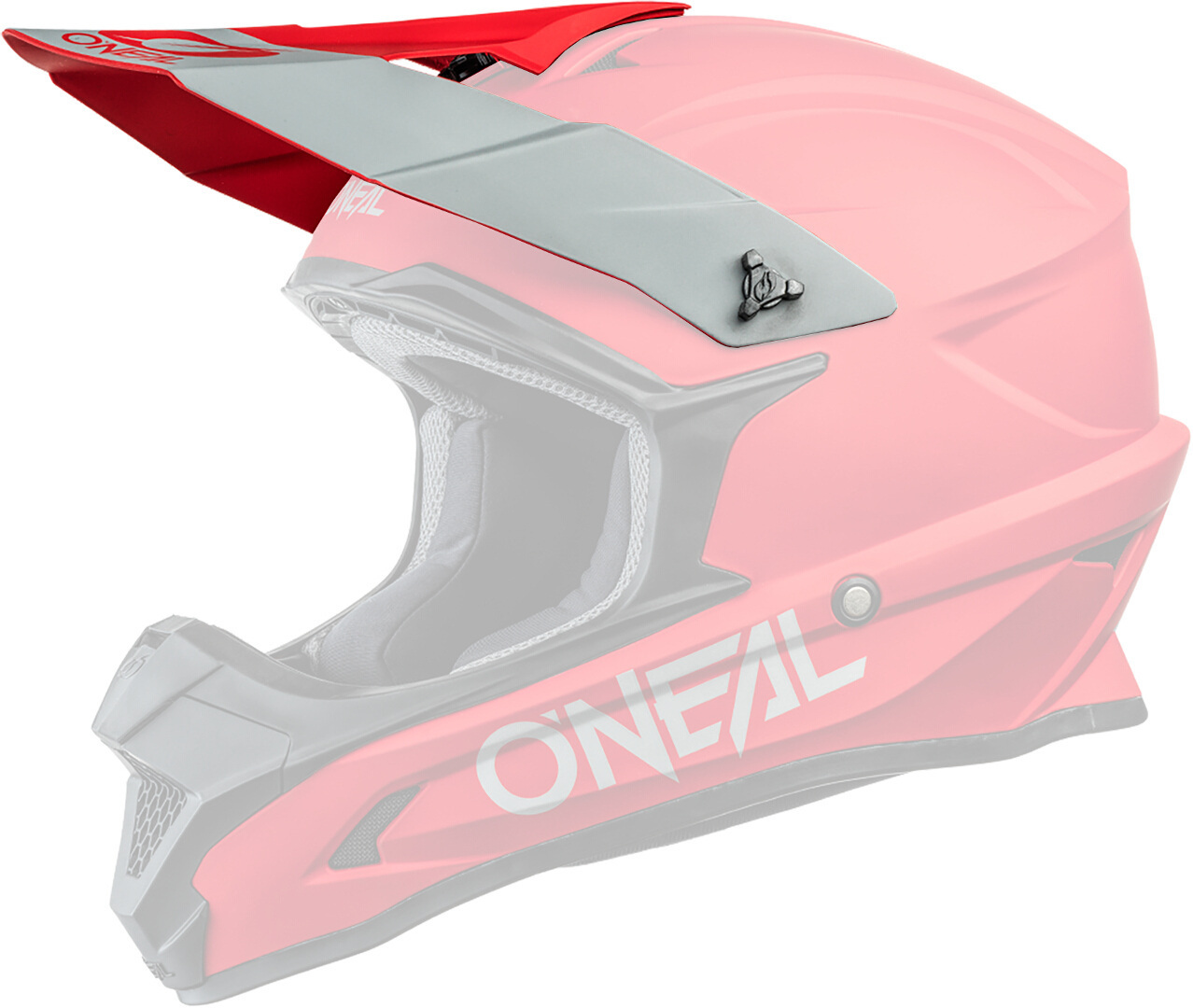 Oneal 1Series Solid Helmet Peak, red, red, Size One Size