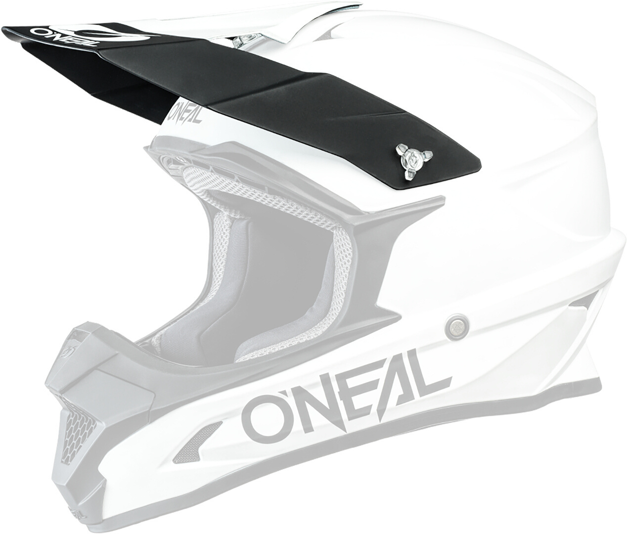 Oneal 1Series Solid Helmet Peak, white, white, Size One Size