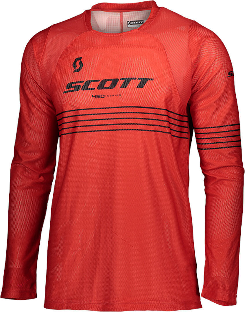 Scott 450 Angled Light Motocross Jersey, black-red, Size S, black-red, Size S