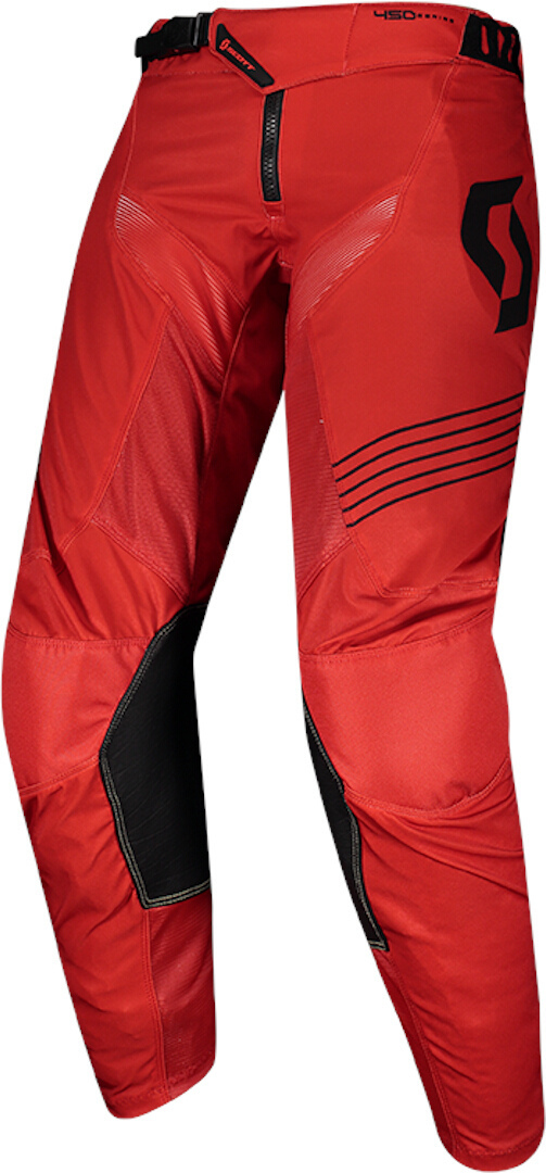 Image of Scott 450 Angled Pantaloni Motocross, nero-rosso, dimensione 32