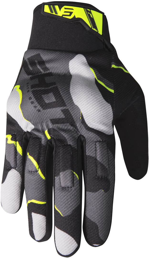 Shot Drift Camo Motocross Gloves, yellow, Size M L, yellow, Size M L