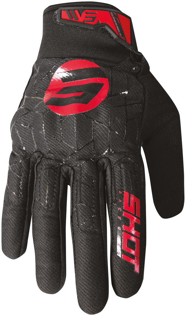 Shot Drift Spider Motocross Gloves, black-red, Size M L, black-red, Size M L