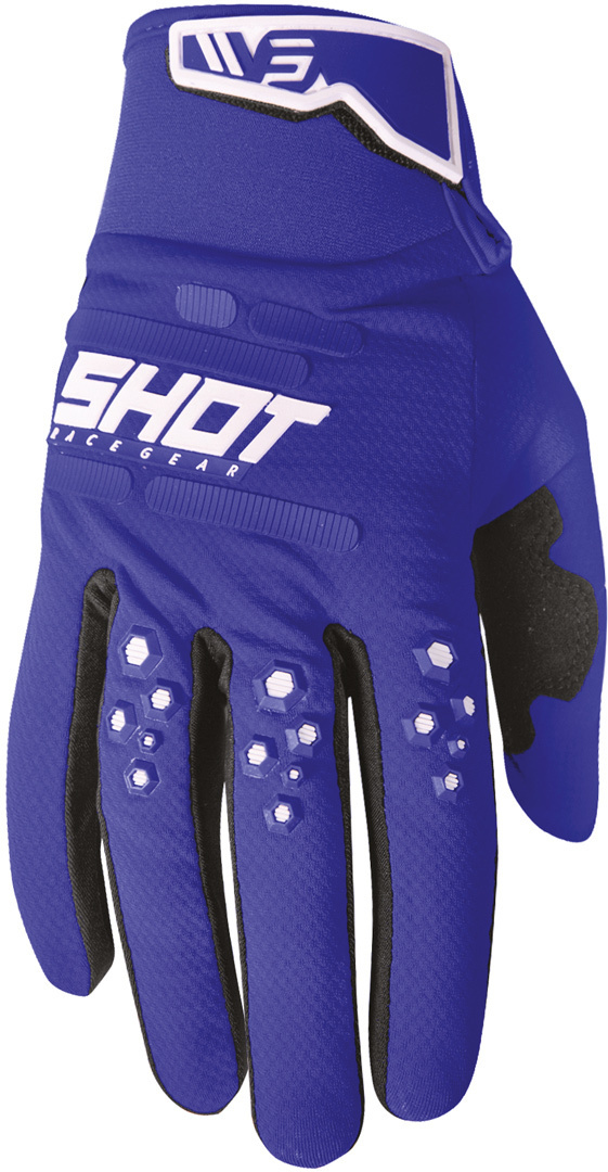 Shot Vision Motocross Gloves, blue, Size M L, blue, Size M L