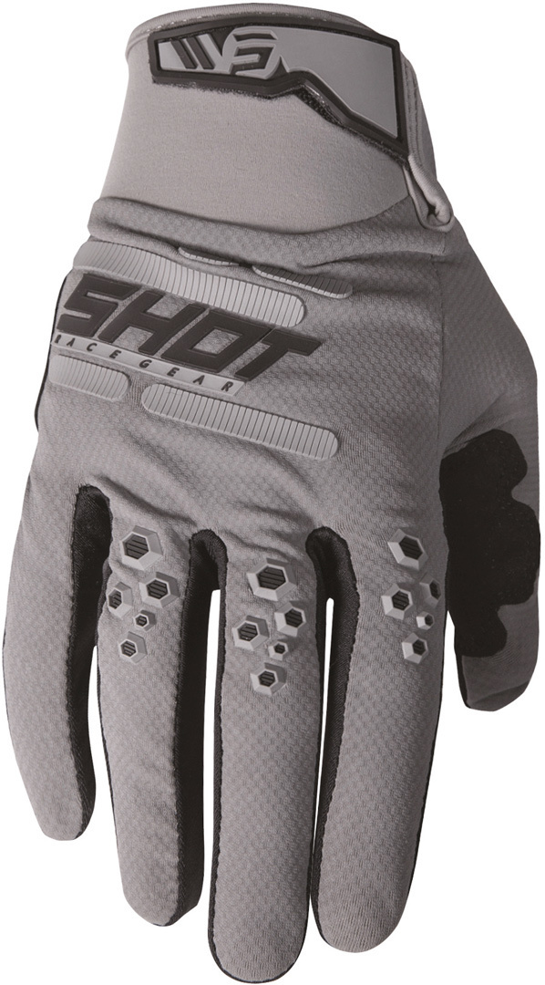 Shot Vision Motocross Gloves, grey, Size M L, grey, Size M L