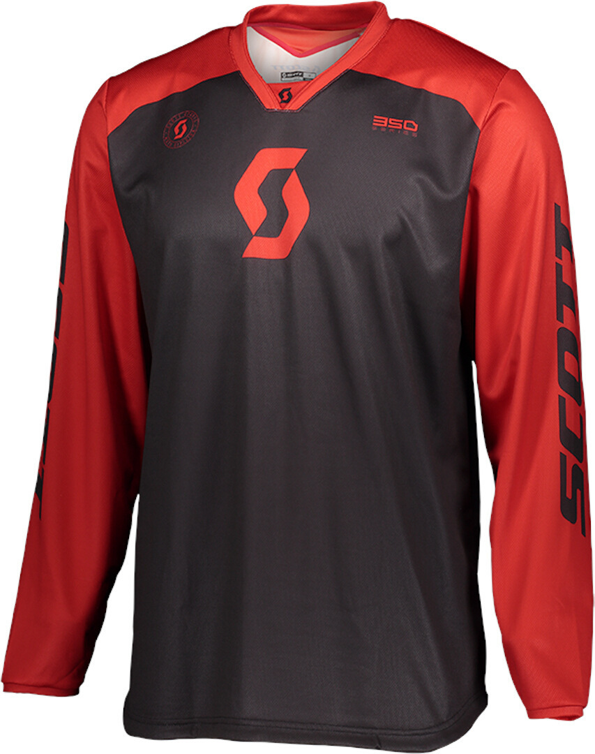 Scott 350 Track Motocross Jersey, black-red, Size XL, black-red, Size XL