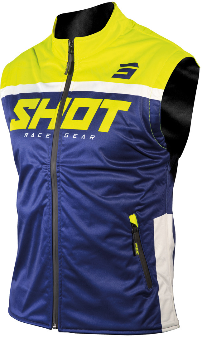 Shot Bodywarmer Lite 2.0 Motocross Weste, blau-gelb, Größe 2XL, blau-gelb, Größe 2XL