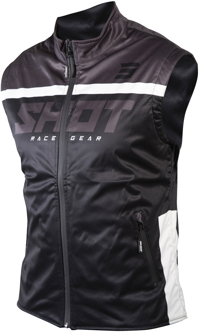 Shot Bodywarmer Lite 2.0 Motocross Weste, schwarz-weiss, Größe S, schwarz-weiss, Größe S