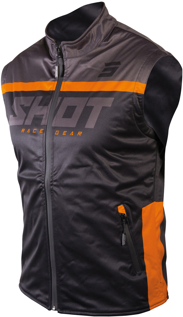 Shot Bodywarmer Lite 2.0 Motocross Vest, black-orange, Size S, black-orange, Size S