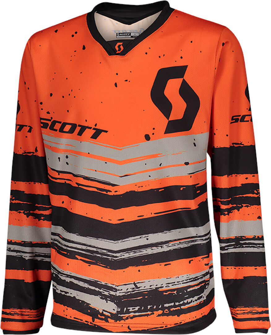 Scott 350 Noise Kids Motocross Jersey, black-orange, Size XS, black-orange, Size XS