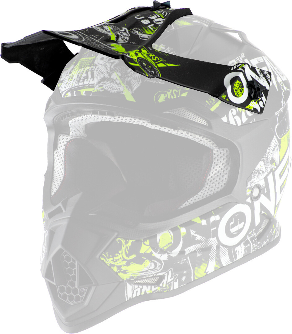 Oneal 2Series Attack Youth Helmet Peak, black-yellow, black-yellow, Size One Size
