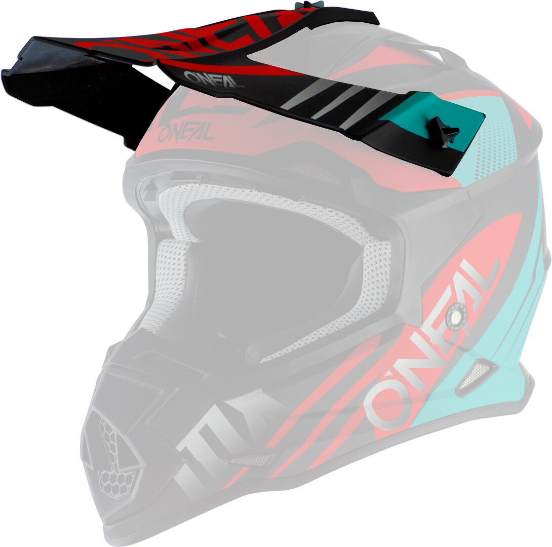Oneal 2Series Spyde 2.0 Helmet Peak, black-red, black-red, Size One Size