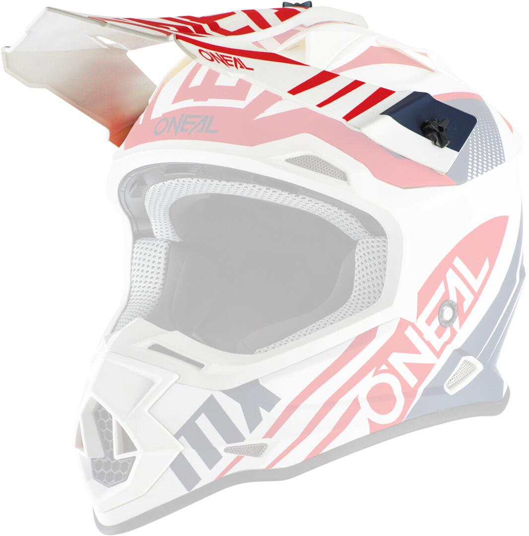 Oneal 2Series Spyde 2.0 Helmet Peak, white-red, white-red, Size One Size