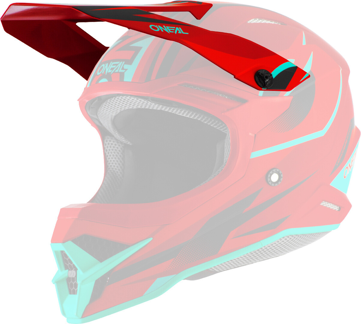 Oneal 3Series Riff 2.0 Helmet Peak, red, red, Size One Size