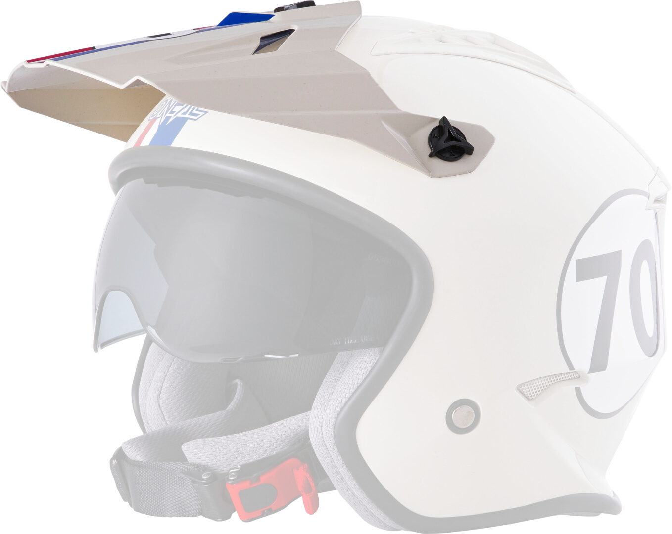 Oneal Volt Herbie Helmet Peak, white-red, white-red, Size One Size