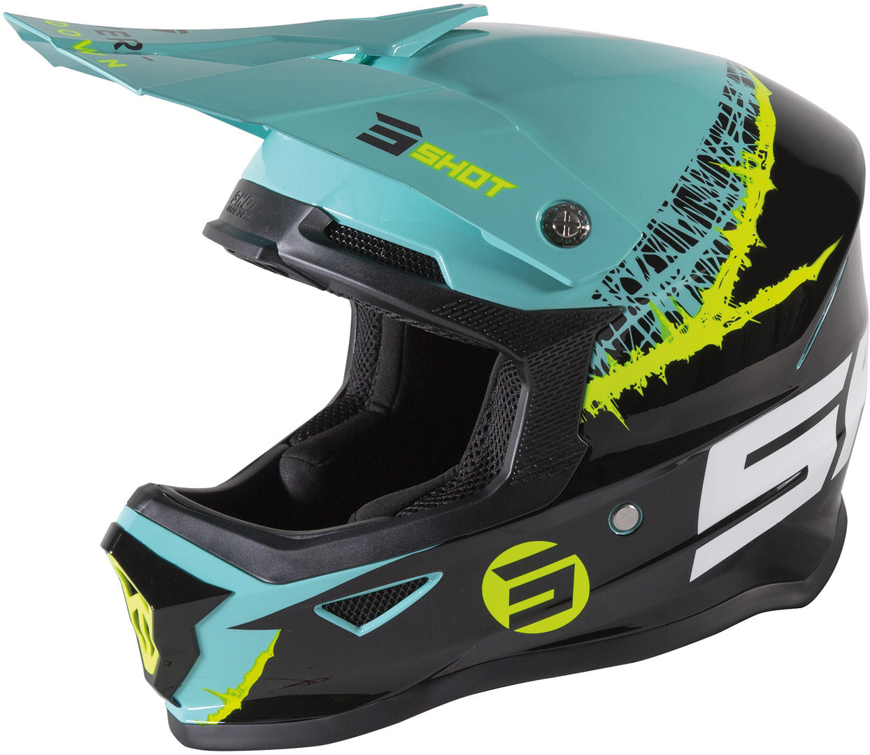 Shot Furious Storm Kinder Motocross Helm, grau-grün, Größe S, grau-grün, Größe S