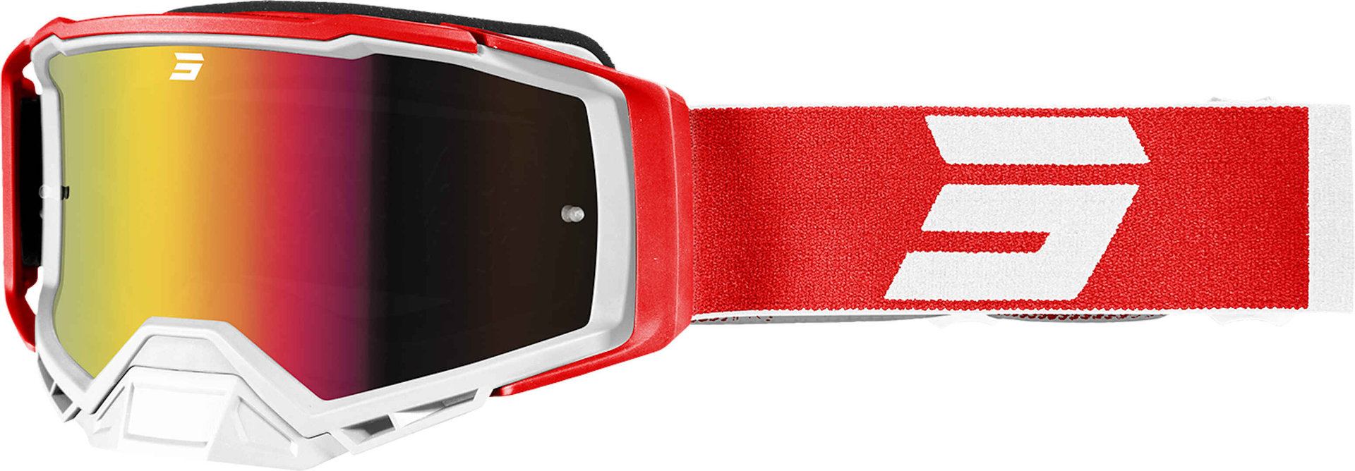 Shot Core Motocross Goggles, red, red