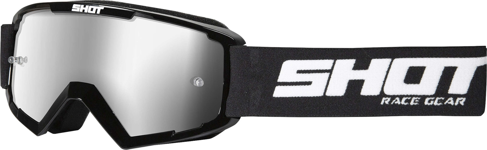 Shot Rocket Kids Motocross Goggles, black, black, Size One Size