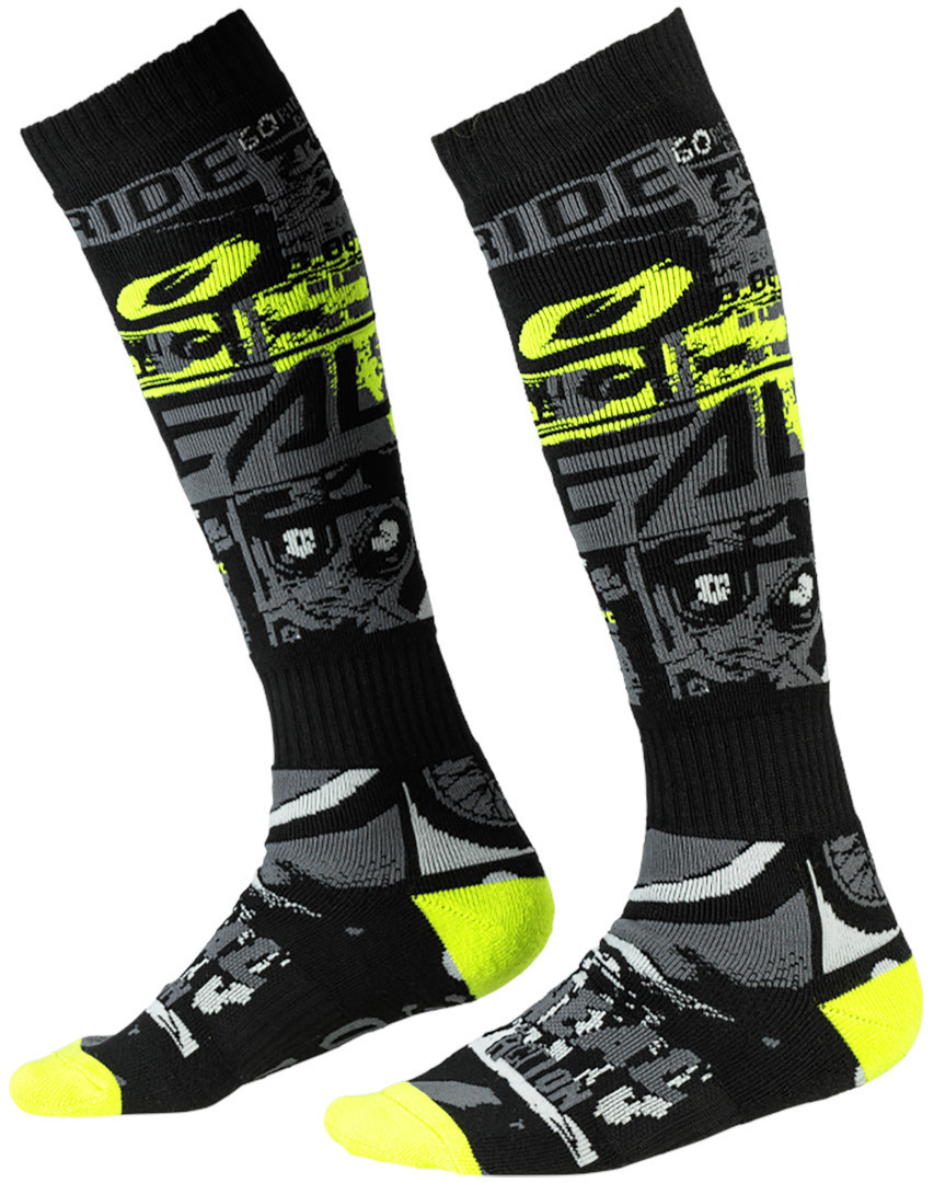 Oneal Pro Ride Motocross Socks, black-yellow, black-yellow, Size One Size