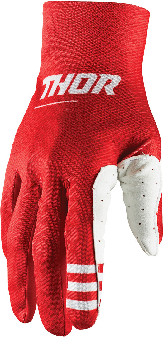 Thor Agile Plus Motocross Gloves, red, Size S, red, Size S